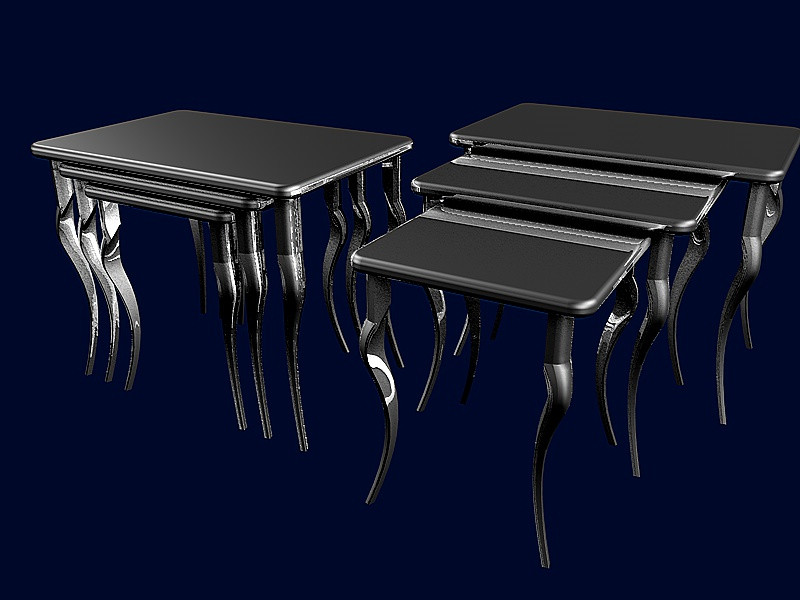 ZIGON COFFEE TABLE SET 2 3D CAD Model Library GrabCAD