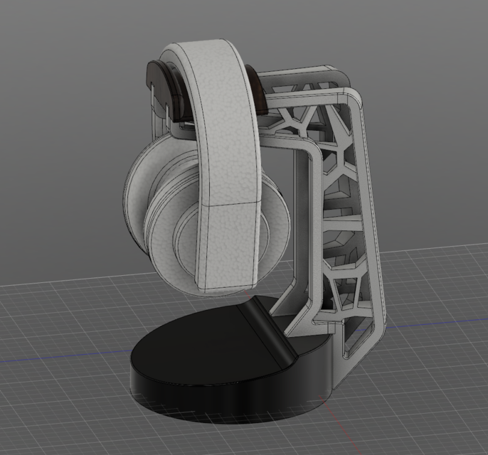 Headphone Stand 3D CAD Model Library GrabCAD