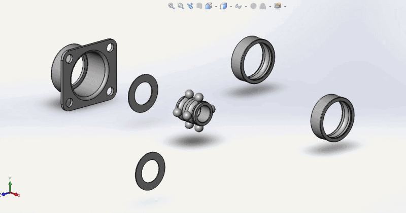 Angular Contact Ball Bearing 3d Cad Model Library Grabcad