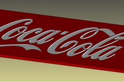 coca cola lettering 3D