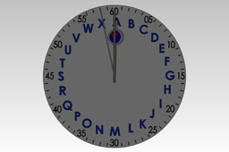 Letter Time Clock - globally the same for everyone