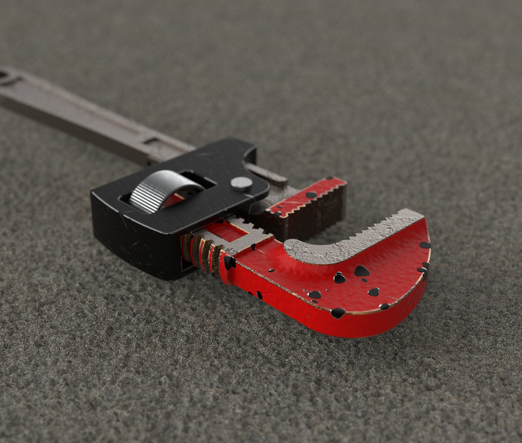 Pipe wrench renderings