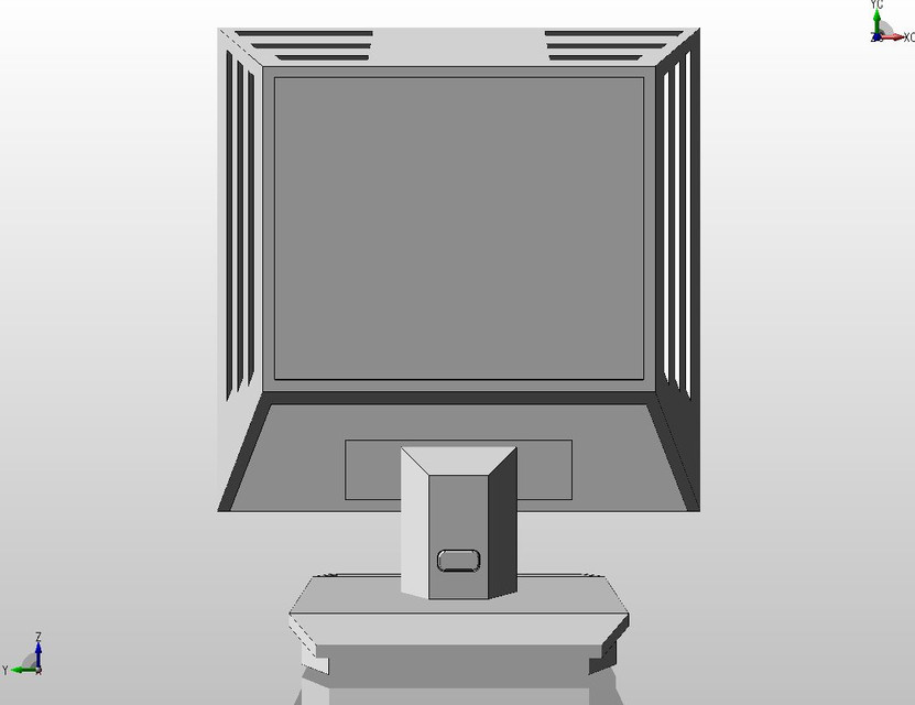 Computer monitor 3D CAD Model Library GrabCAD
