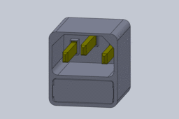 IEC plug receptacle with fuse box