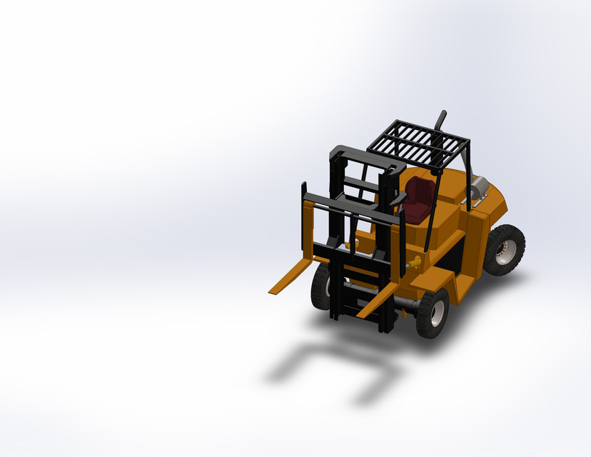 Forklift 3D CAD Model Library GrabCAD