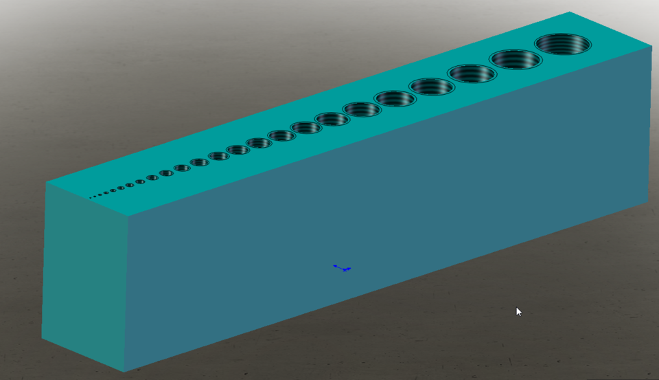 M1.2 to M48 ANSI Metric Thread Hole 2D CAD drawing 3D CAD Model