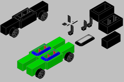 1/1 Hot wheels car base model with seets prototype