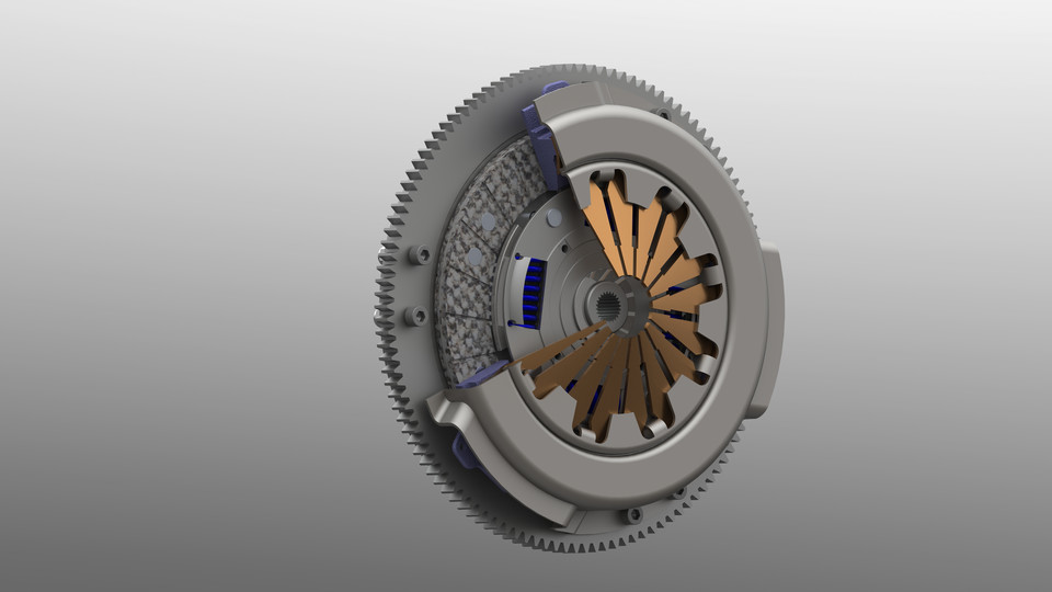Car Clutch Assembly 3D CAD Model Library GrabCAD