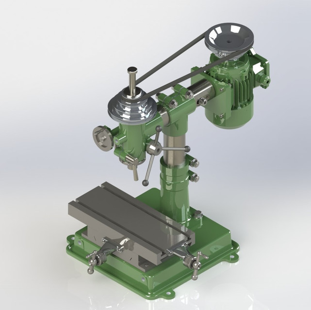 Tabletop Vertical Milling Machine 3D CAD Model Library GrabCAD
