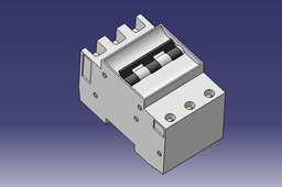 Thermomagnetic circuit-breaker tripolar siemens mod. 5sx1 / disjuntor termomagnetico tripolar siemens mod. 5sx1