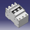 Thermomagnetic circuit-breaker tripolar siemens mod. 5sx1 / disjuntor termomagnetico tripolar siemens mod. 5sx1
