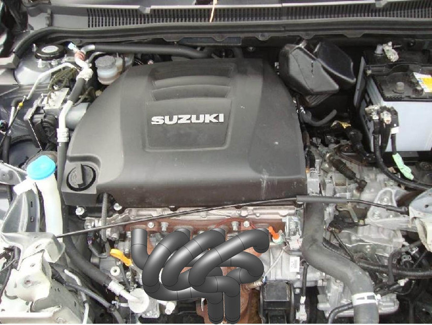 Exhaust header for J24B Suzuki engine 3D CAD Model Library