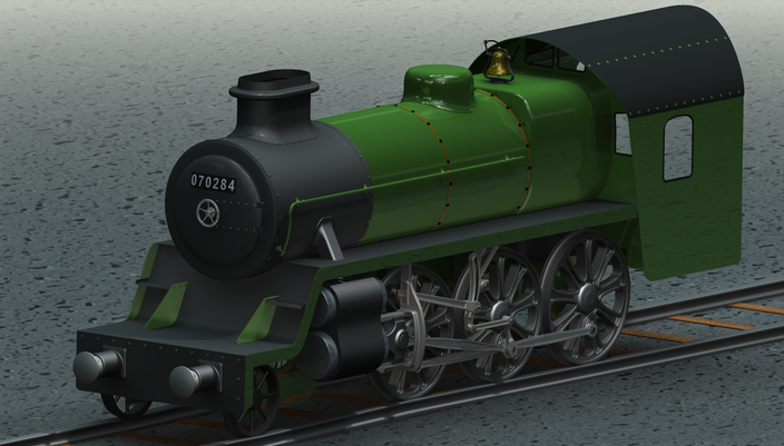 Custom designed steam locomotive.