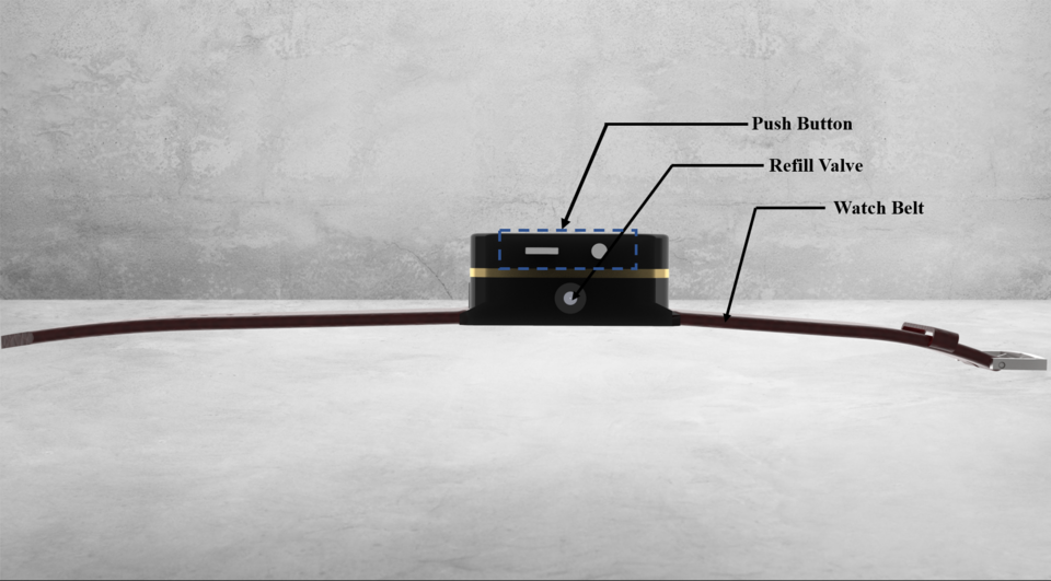 Pepper Spray Wrist Band 3D CAD Model Library GrabCAD