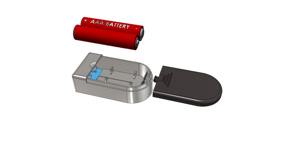 AAA_Battery Holder 3D CAD Model Library GrabCAD