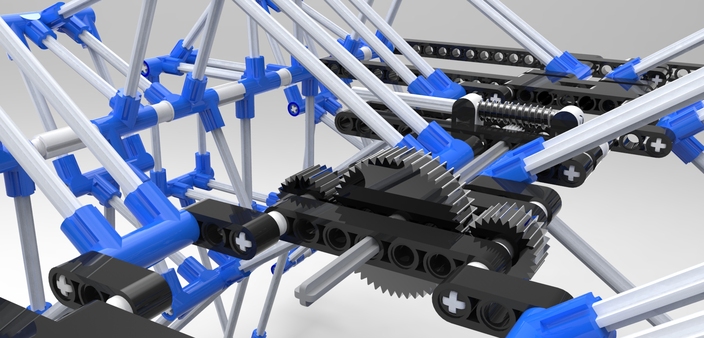 Theo Jansen Mechanism ( Theo Jansen Mozgó műalkotása )