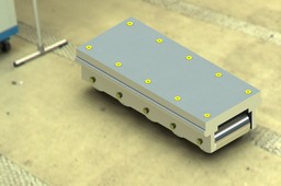 Trolley for transporting heavy loads