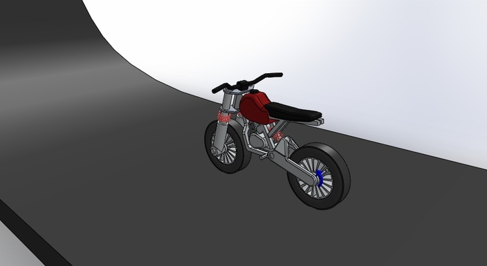 Motion Study of a Motorcycle suspension on jump