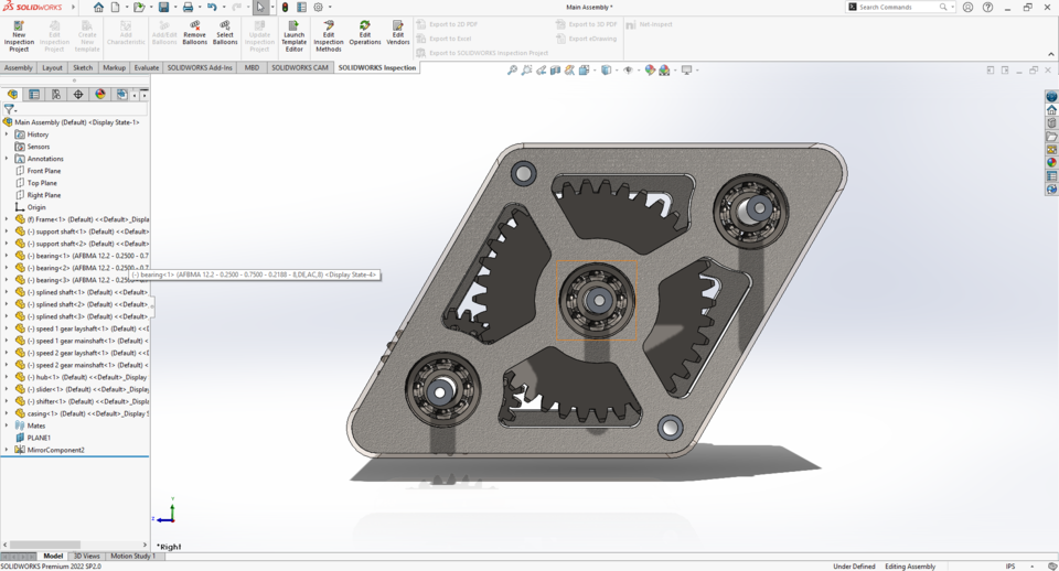2speed Formula one gearbox 3D CAD Model Library GrabCAD
