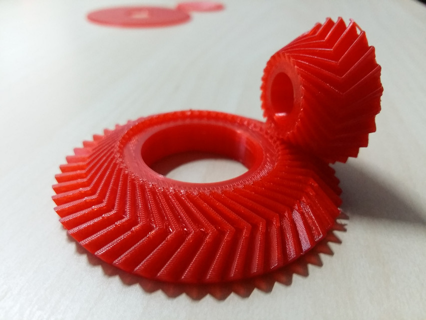 Spiral bevel gear double helix angle 3D CAD Model Library GrabCAD