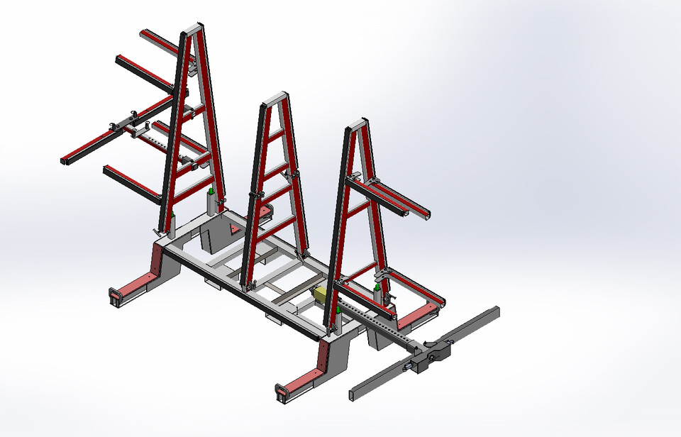 GLASS TRANSPORT RACK 3D CAD Model Library GrabCAD