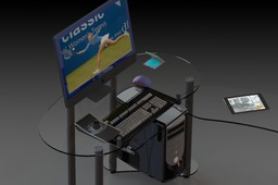 Glass Desk- with swivel
