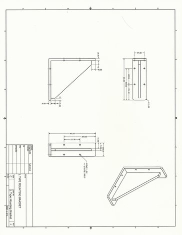 L Type Mounting Bracket Multiview
