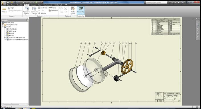 Autodesk Inventor Exploded View Drawing
