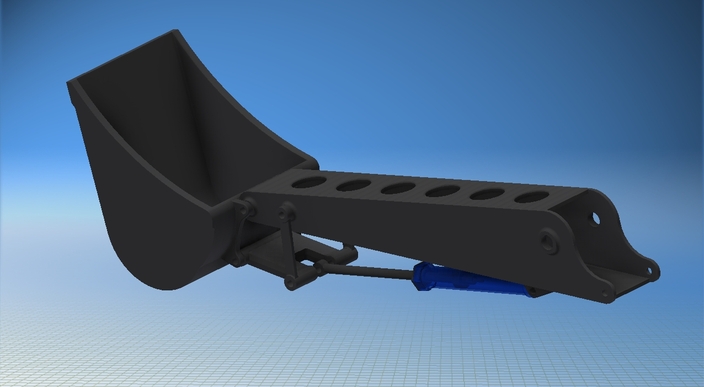 Excavator arm and bucket