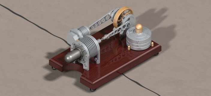 Stirling Motor Gamma