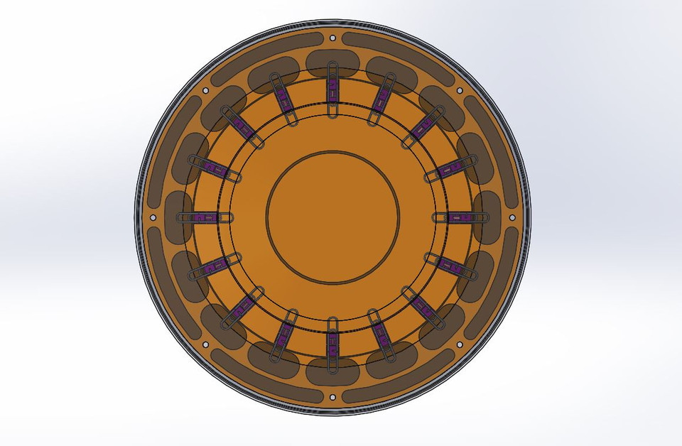 5.8 GHz Circular Paperclip Folded Dipole Phased Array Antenna 3D CAD Model Library GrabCAD
