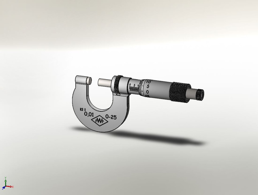 Micrometer 3D CAD Model Library GrabCAD