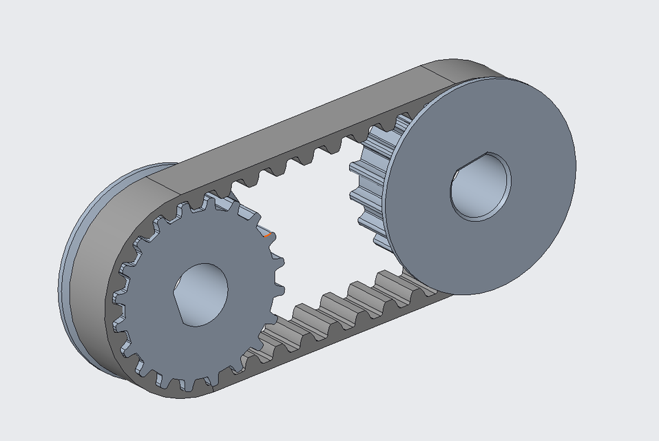 timing belt & pulley 3D CAD Model Library GrabCAD