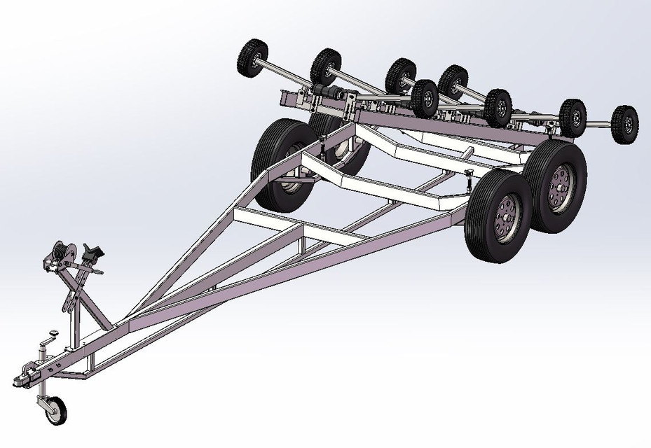 Boat trailer 3D CAD Model Library GrabCAD