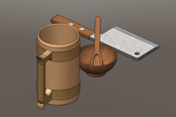 Medieval spoon knife beer
