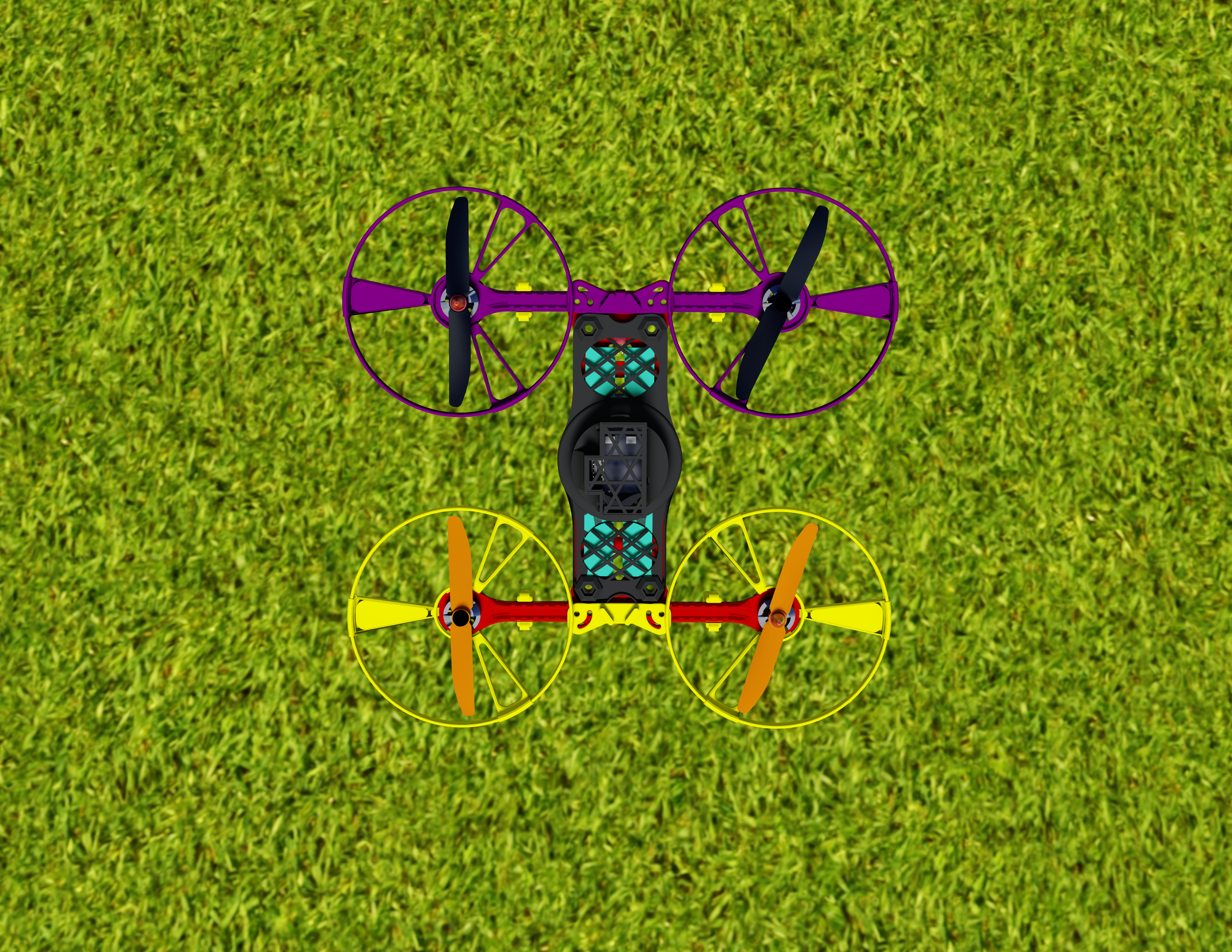 四直升机v3(3D可打印折叠微型FPV H四直升机)