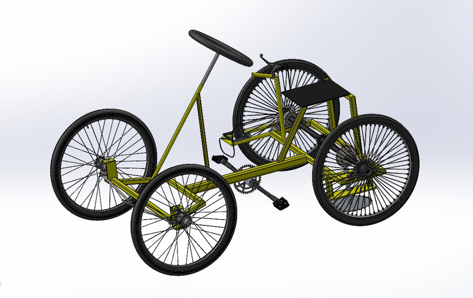 quad wheel grass cutter 3D CAD Model Library GrabCAD