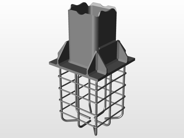 Base De Columna Metalica 3d Cad Model Library Grabcad
