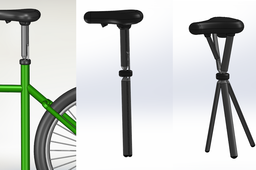 Transformable bicycle seat