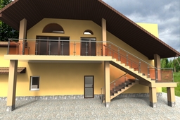 exterior of the building. option handrail №1