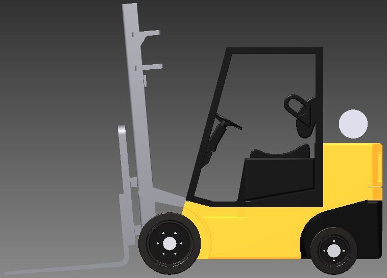 FORKLIFT 3D CAD Model Library GrabCAD
