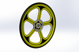 bike wheel with brake disk