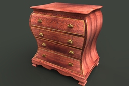 Bombe' style 4 Drawer Chest