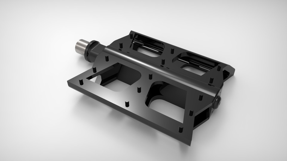 Mountain bike Pedal prototype 3D CAD Model Library GrabCAD