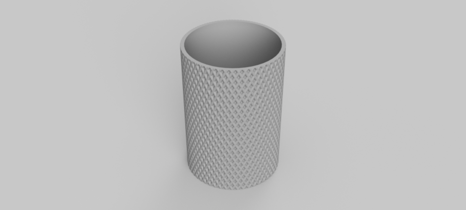 Simple Vase with debossed diamond pattern