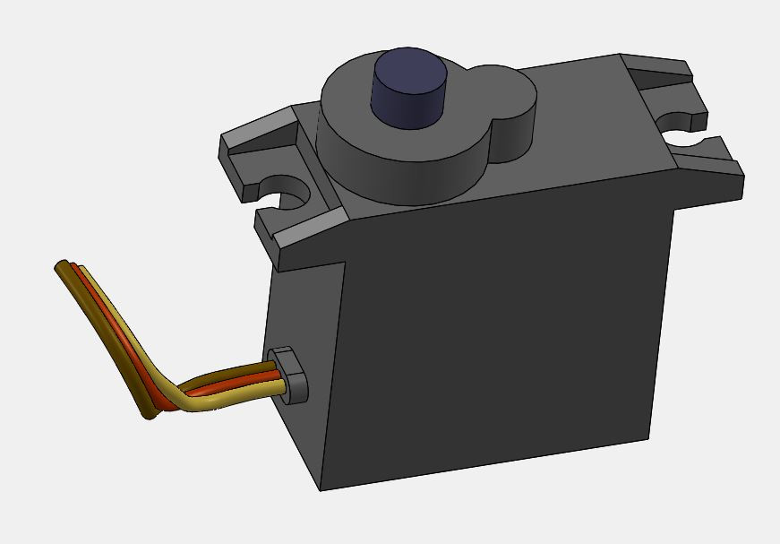 RC Servo Hobby People HPA9N 3D CAD Model Library GrabCAD