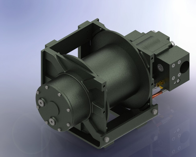 Winch 3D CAD Model Library GrabCAD