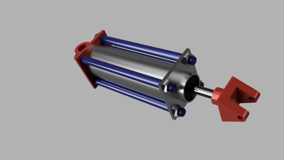 hydraulic cylinder 3D CAD Model Library GrabCAD