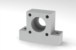 Pillow block for dual 608 bearing for linear motion screw