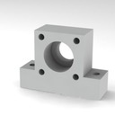 Pillow block for dual 608 bearing for linear motion screw